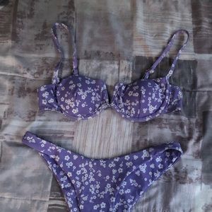 COPY - Shein purple floral bikini…size medium.